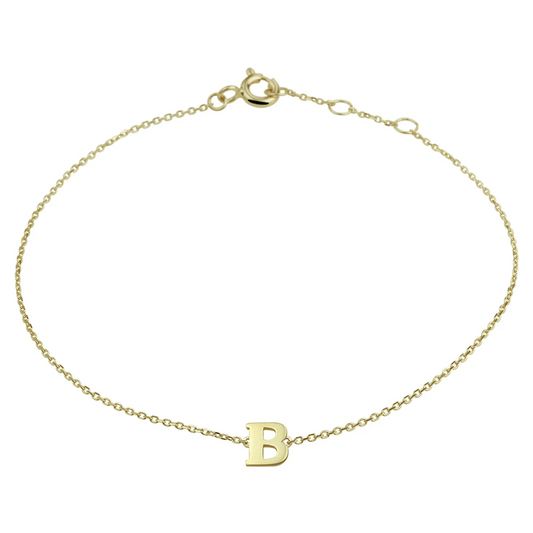 armband letter 16,5 - 17,5 - 18,5 cm 14K geelgoud