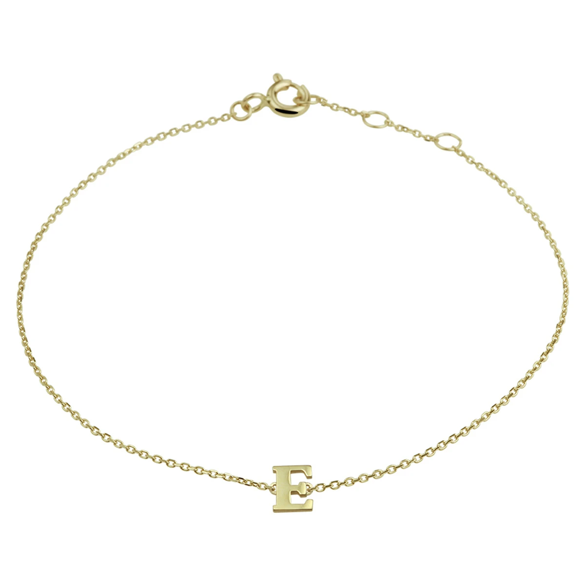 armband letter 16,5 - 17,5 - 18,5 cm 14K geelgoud