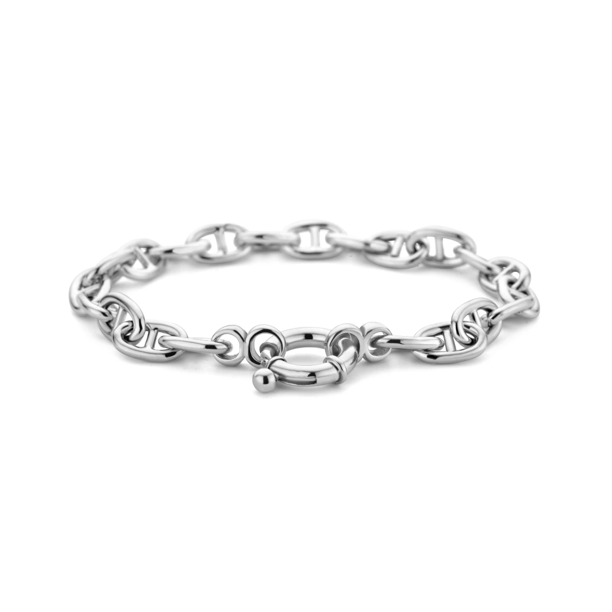 armband marine met groot veerslot 7,1 mm 19 cm zilver gerhodineerd