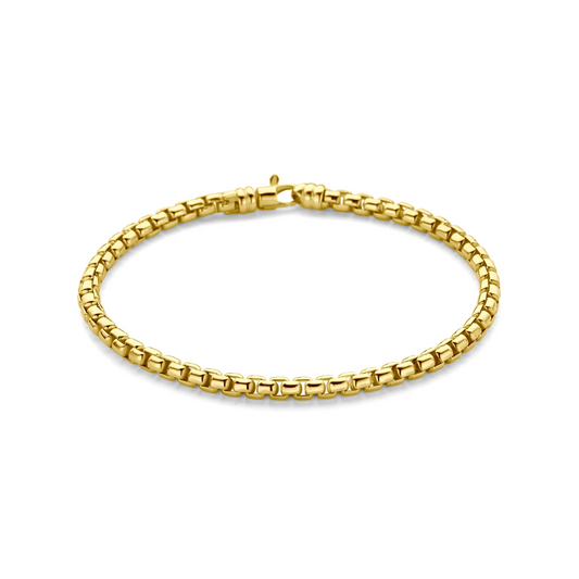 armband massief 4,3 mm 19 cm silgold (geel met zilverkern)