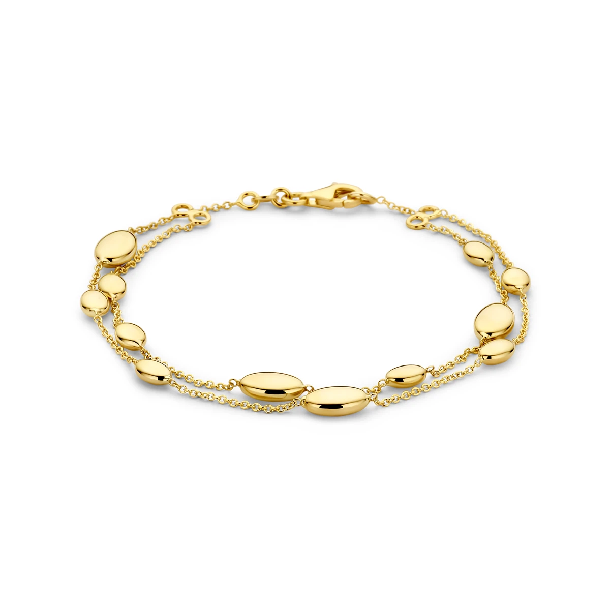 armband ovaal 19 cm 14K geelgoud