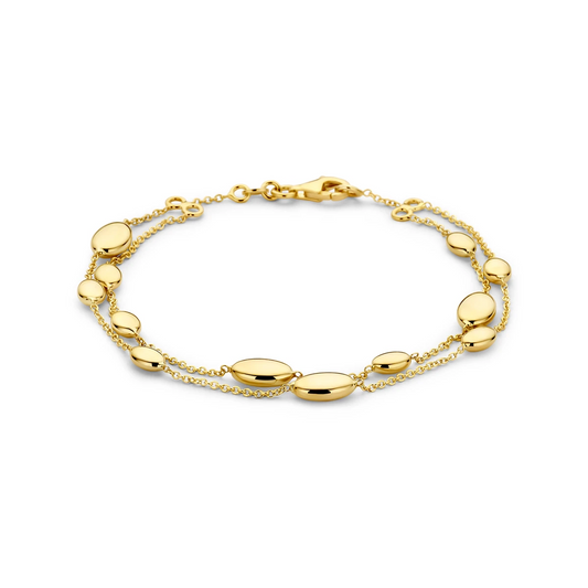 armband ovaal 19 cm 14K geelgoud