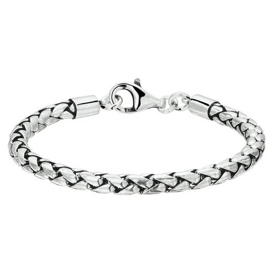 armband oxi 5,0 mm zilver geoxideerd