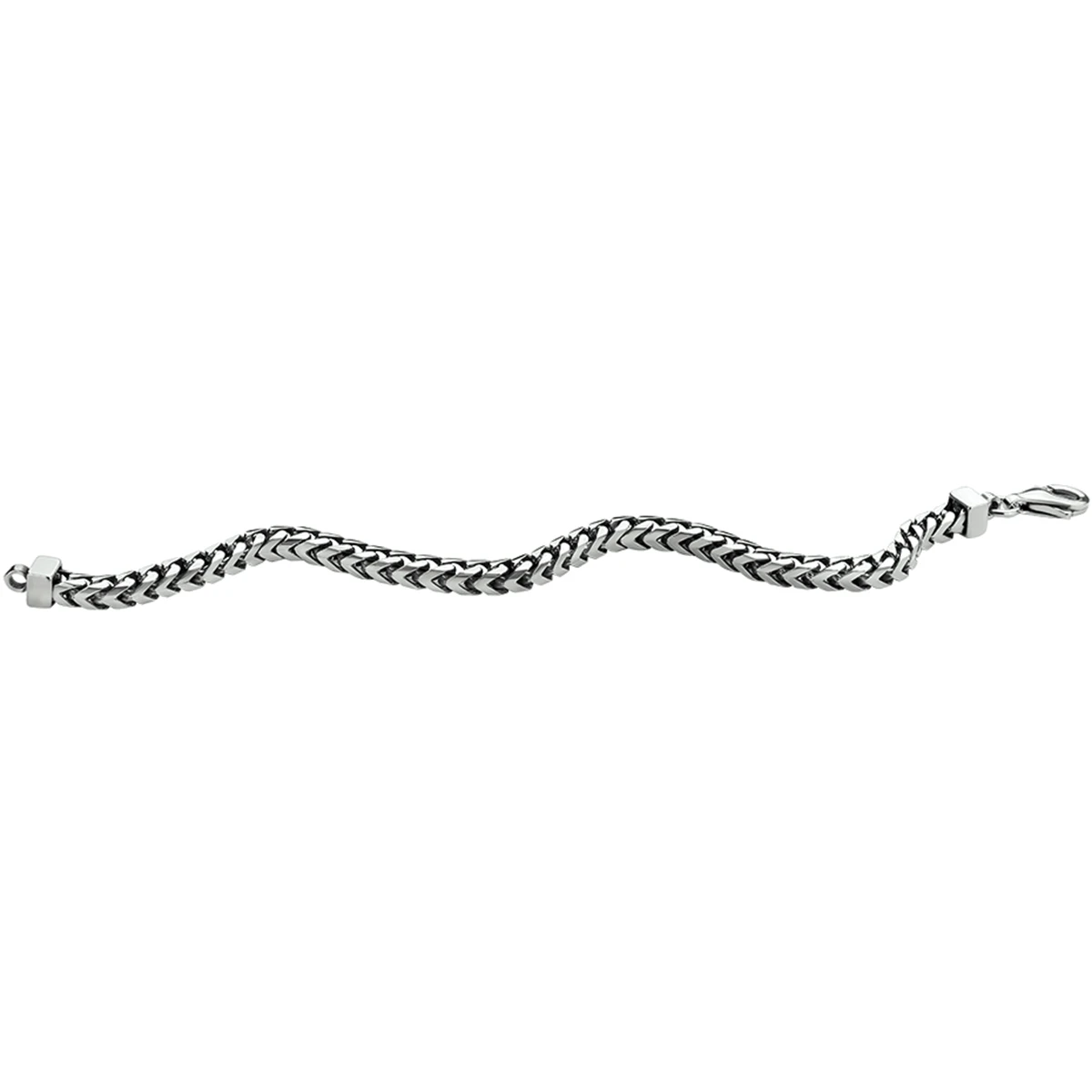 armband oxi gourmette 4,6 mm zilver geoxideerd