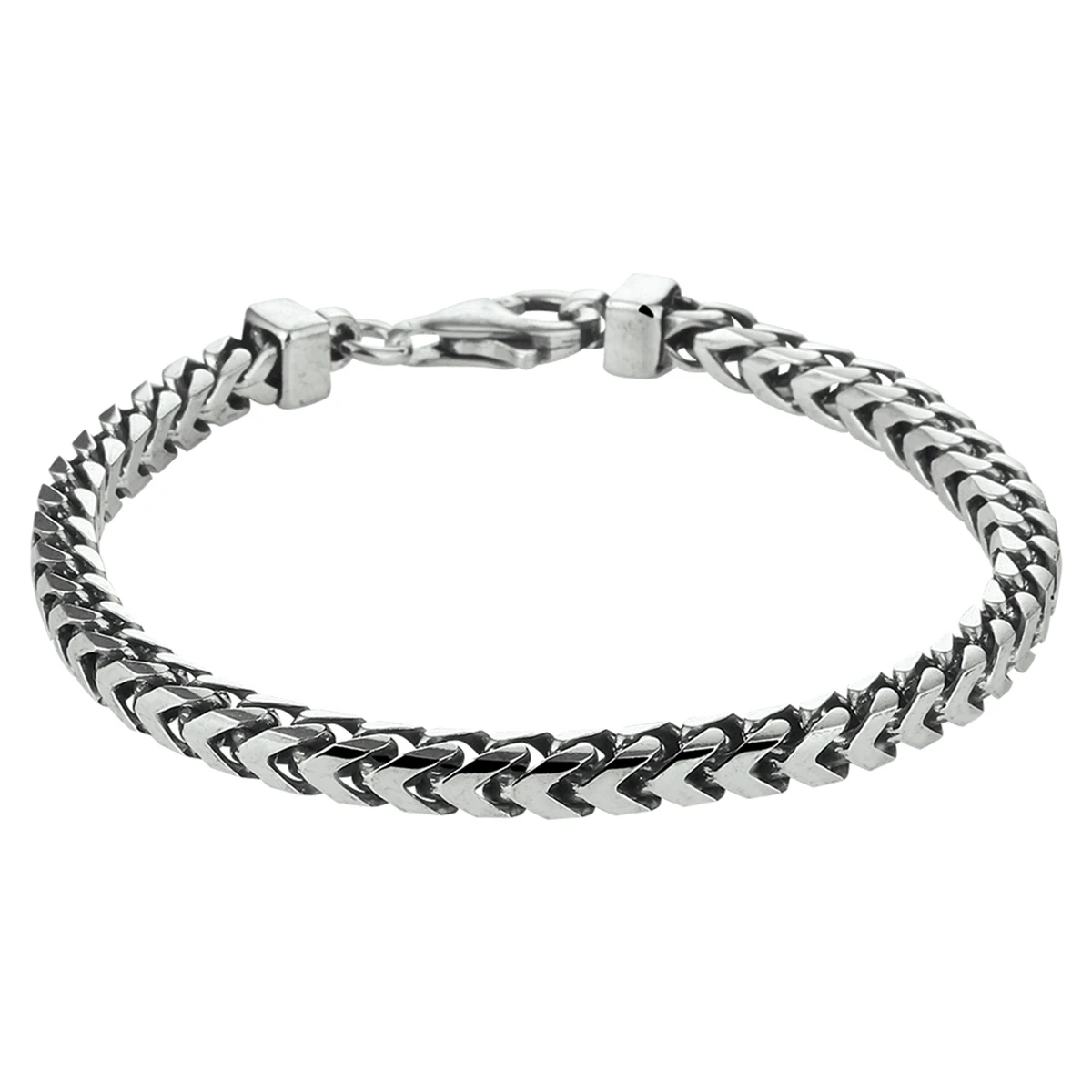 armband oxi gourmette 4,6 mm zilver geoxideerd
