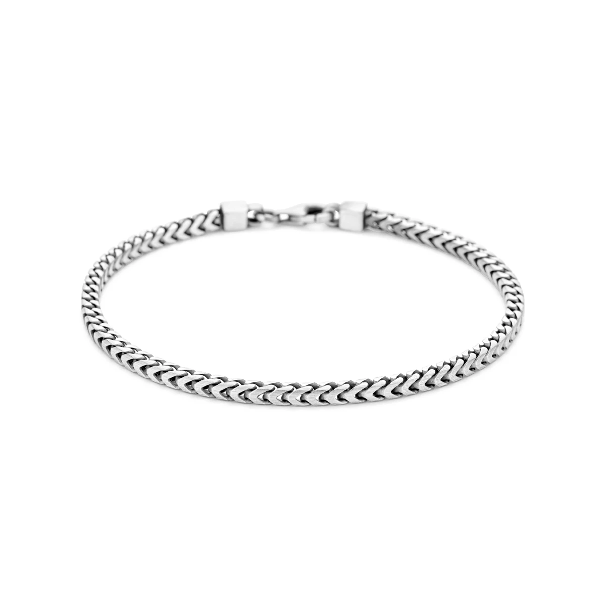 armband oxi mat 3,0 mm zilver geoxideerd