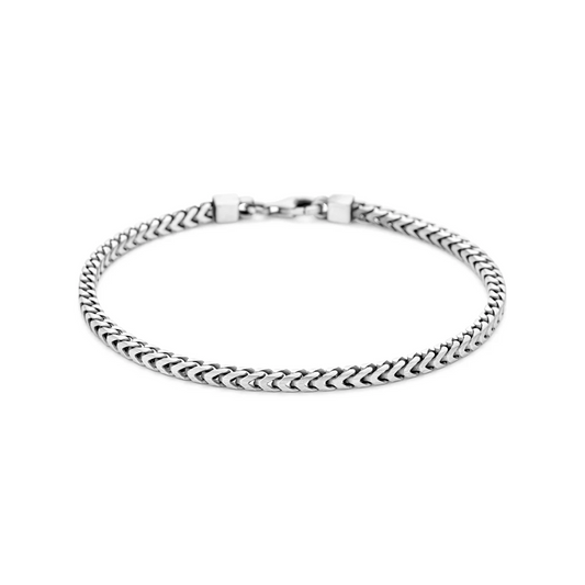 armband oxi mat 3,0 mm zilver geoxideerd