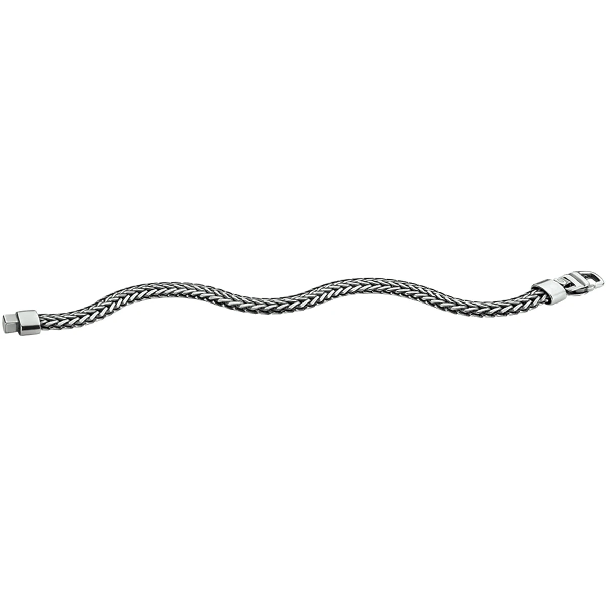 armband oxi vossestaart 7 mm 20 cm zilver geoxideerd
