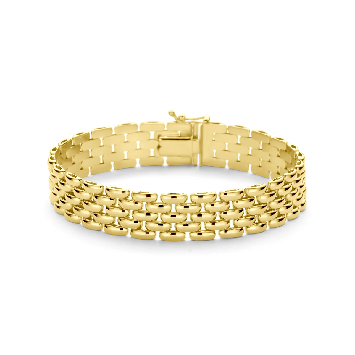 armband panter 11,3 mm 18 cm 14K geelgoud