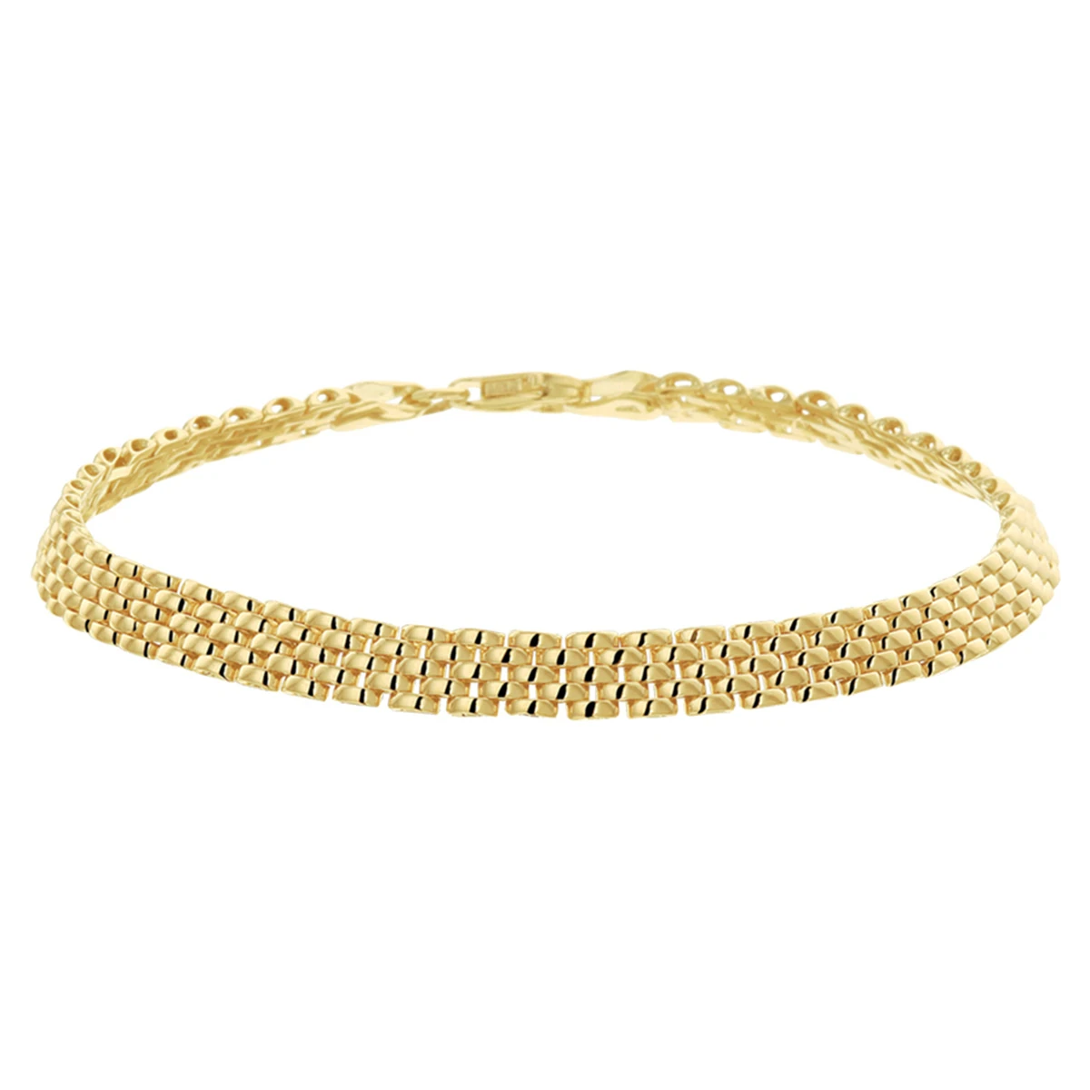armband panter 5,0 mm 14K geelgoud