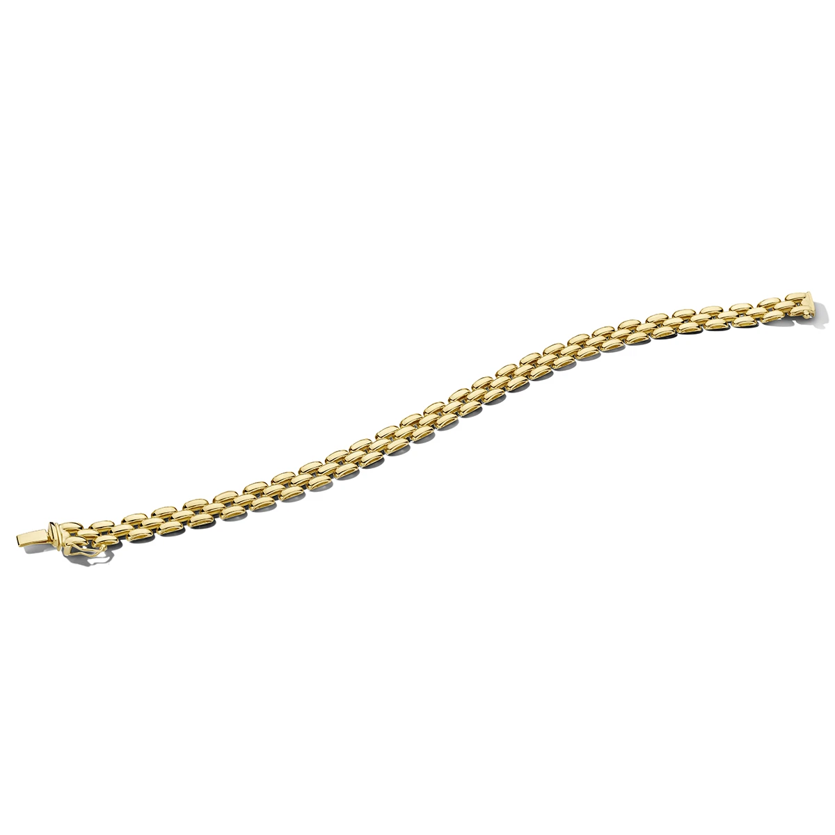armband panter 6,5 mm 20 cm 14K geelgoud