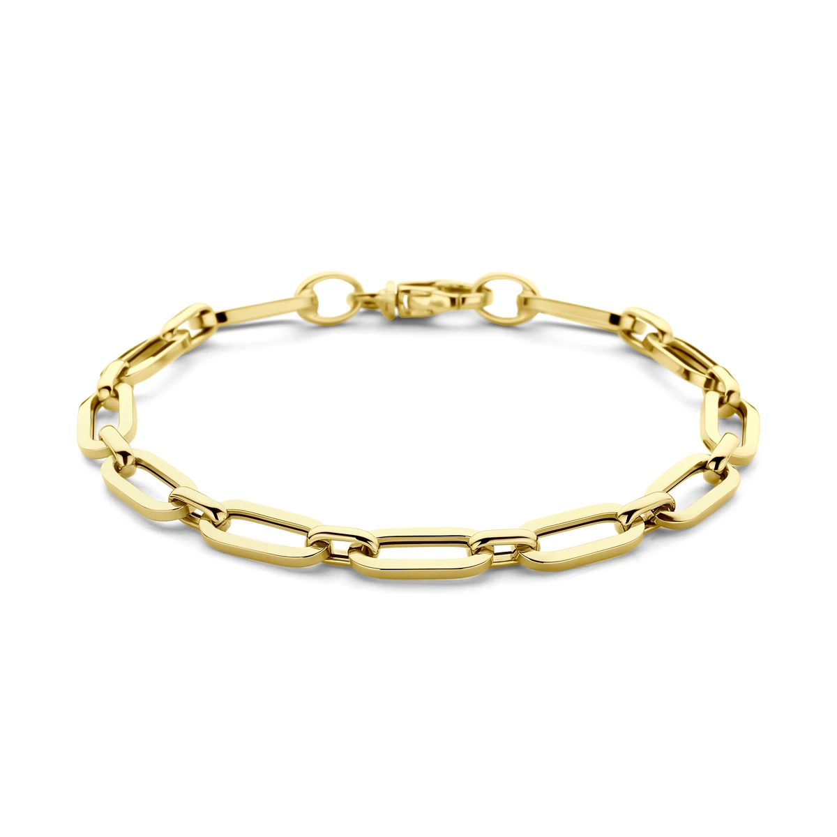 armband paperclip 6,0 mm 19 cm 14K geelgoud