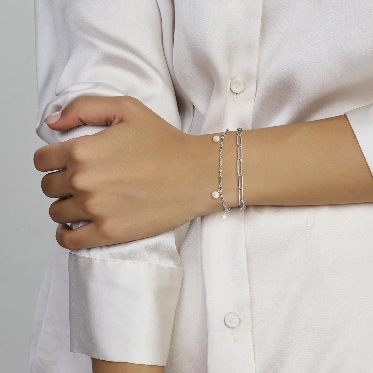 armband parel 16 + 3 cm edelstaal