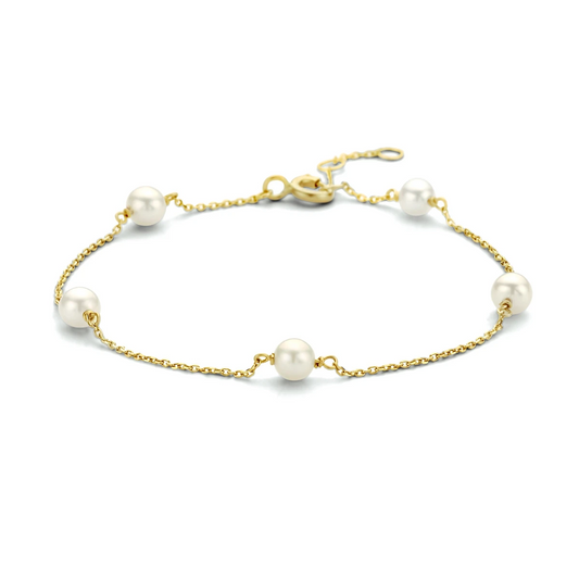 armband parel 16,5 - 17,5 - 18,5 cm 14K geelgoud