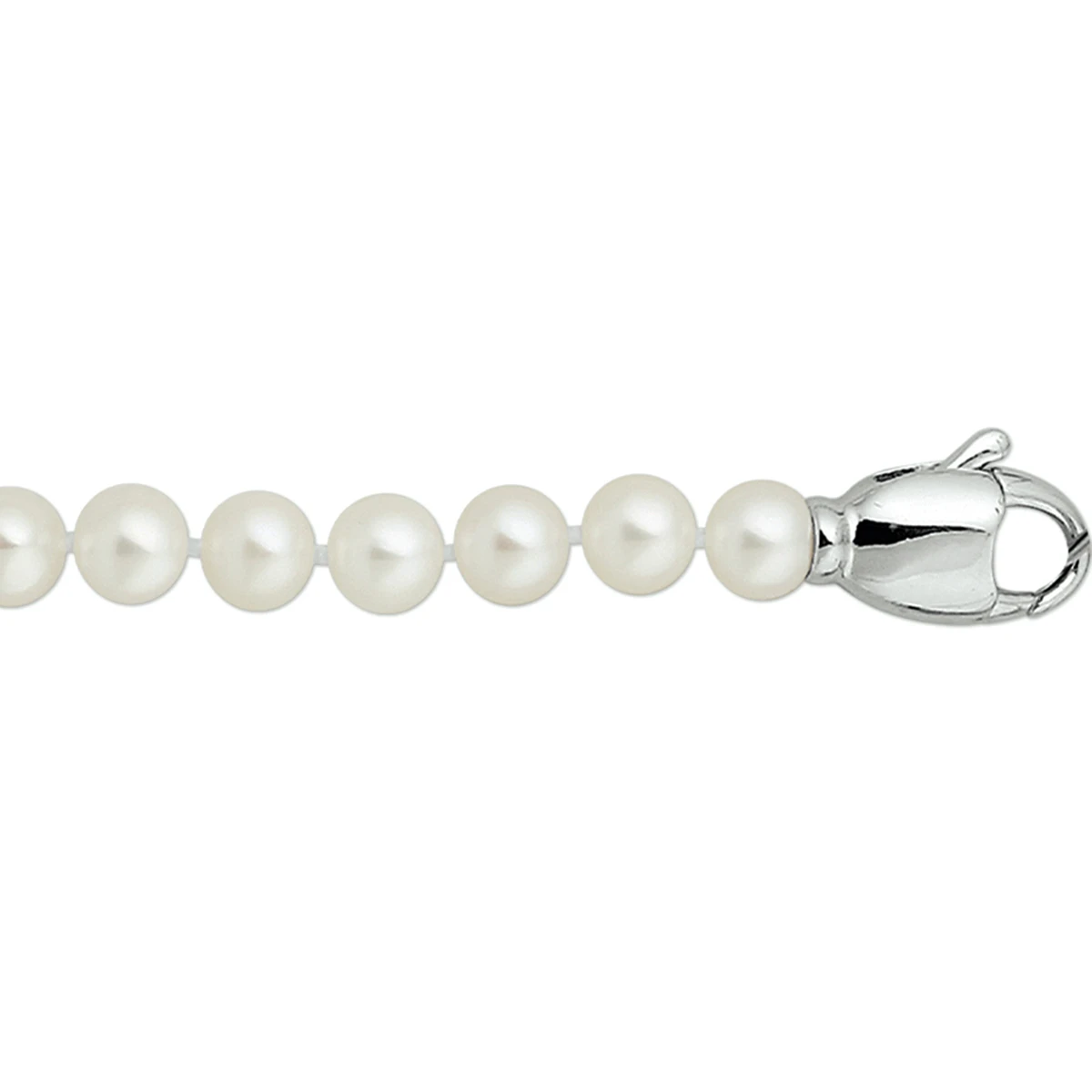 armband parel 6 - 7 mm zilver gerhodineerd