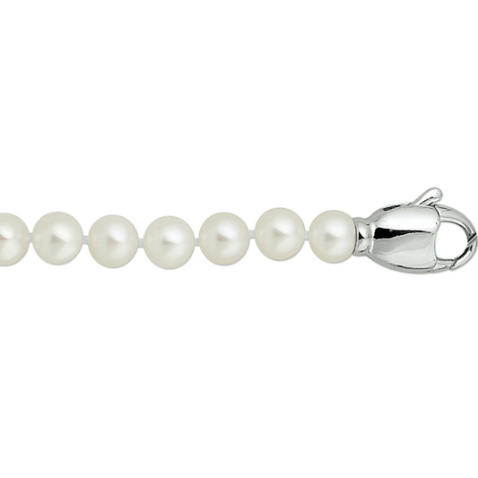 armband parel 6 - 7 mm zilver gerhodineerd