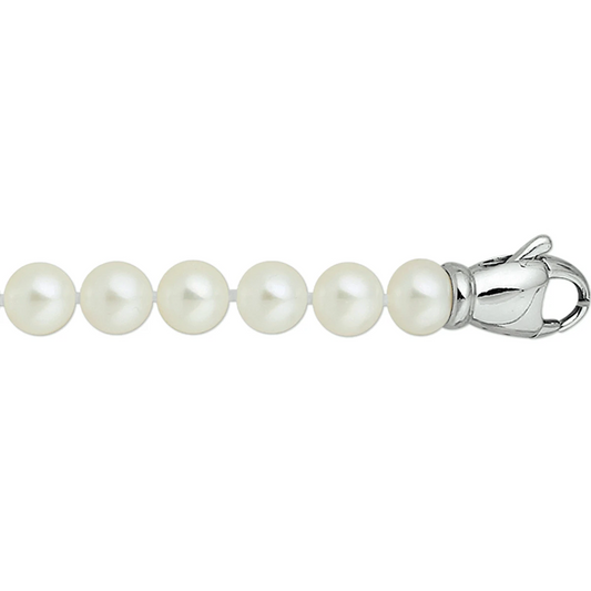 armband parel 7 - 8 mm zilver gerhodineerd
