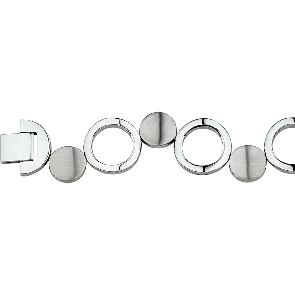 armband poli/mat 20 mm 19 cm edelstaal