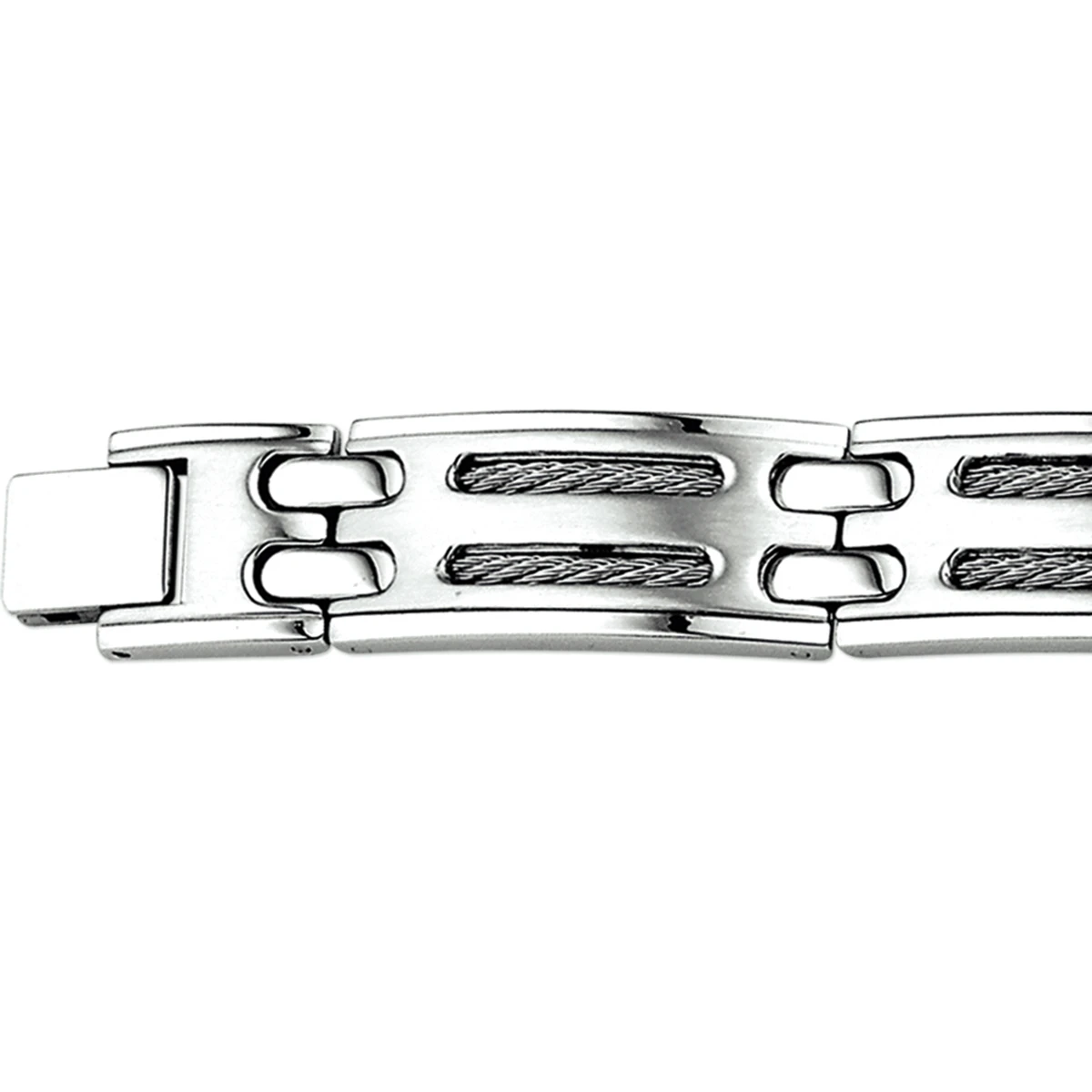 armband poli/mat 21 cm edelstaal