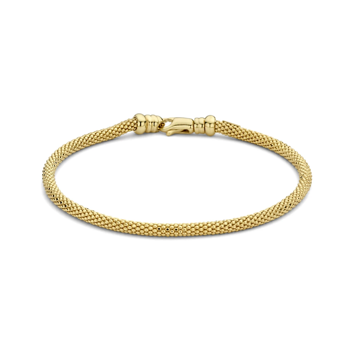 armband popcorn 3,0 mm 19 cm 14K geelgoud