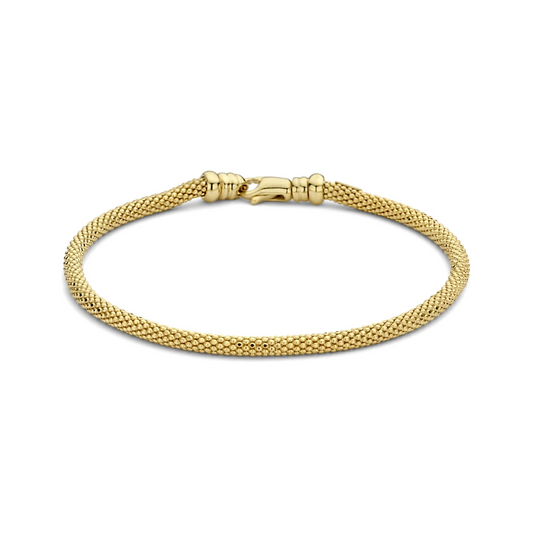 armband popcorn 3,0 mm 19 cm 14K geelgoud