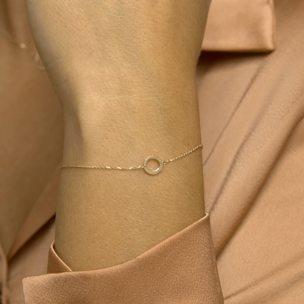 armband rond 16,5 - 17,5 - 18,5 cm 14K geelgoud