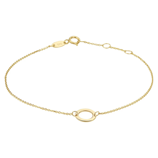 armband rond 16,5 - 17,5 - 18,5 cm 14K geelgoud