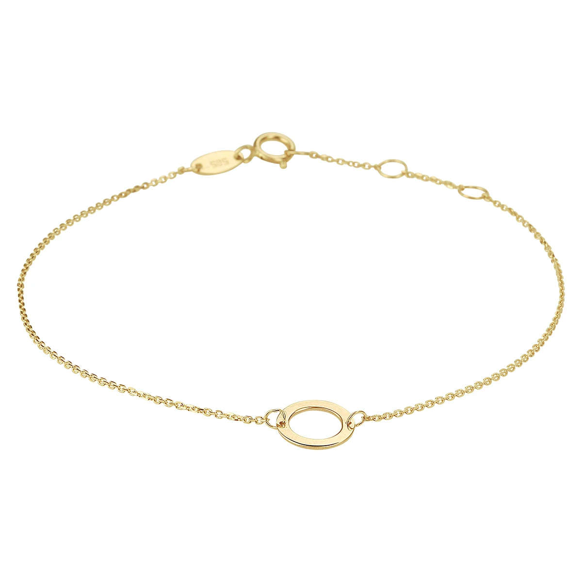armband rond 16,5 - 17,5 - 18,5 cm 14K geelgoud