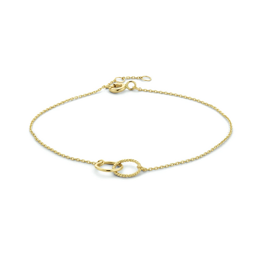 armband rond 16,5 - 17,5 - 18,5 cm 14K geelgoud