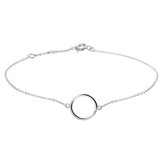 armband rondje 0,8 mm 16,5 - 17,5 - 18,5 cm 14K witgoud