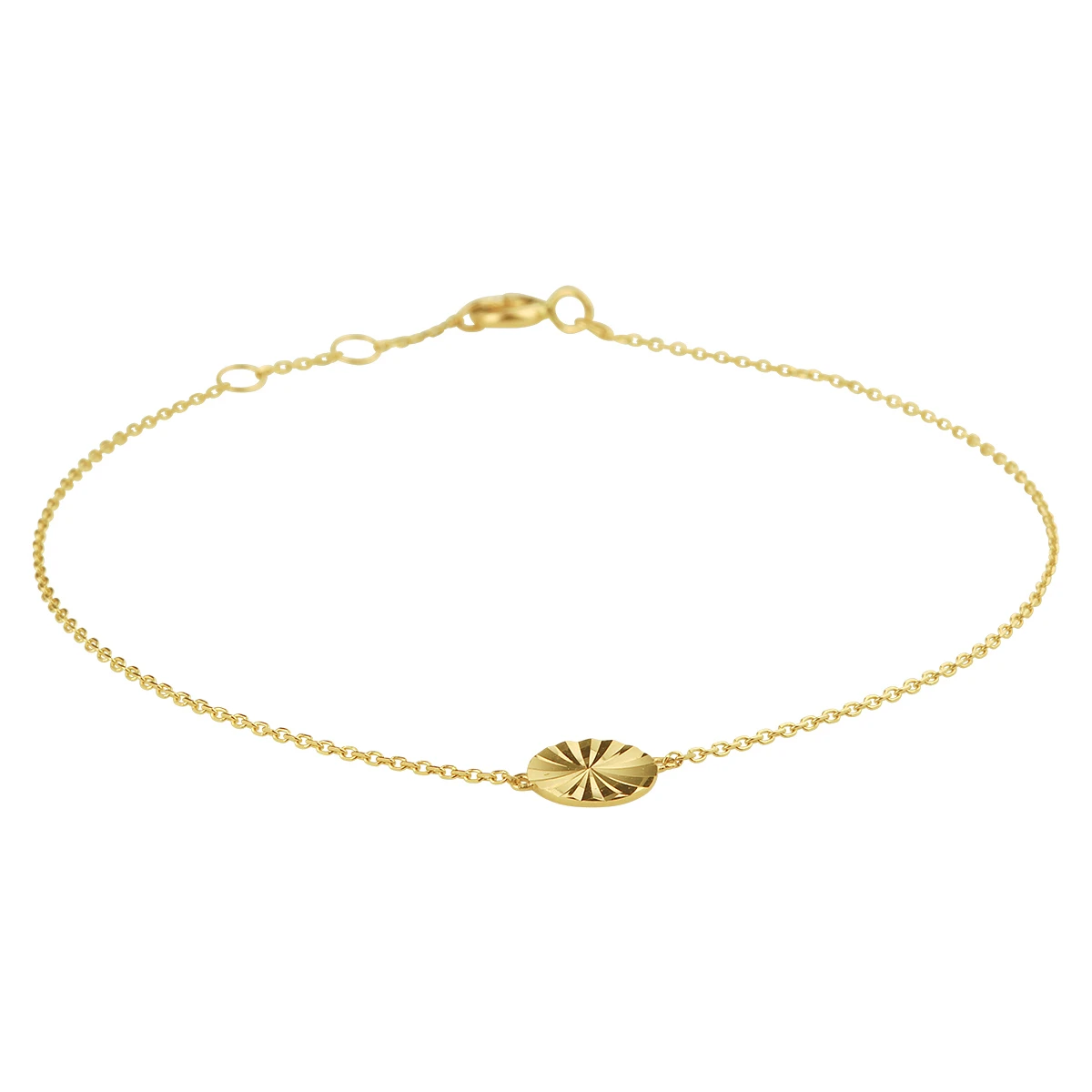 armband rondje 16,5 - 17,5 - 18 cm 14K geelgoud
