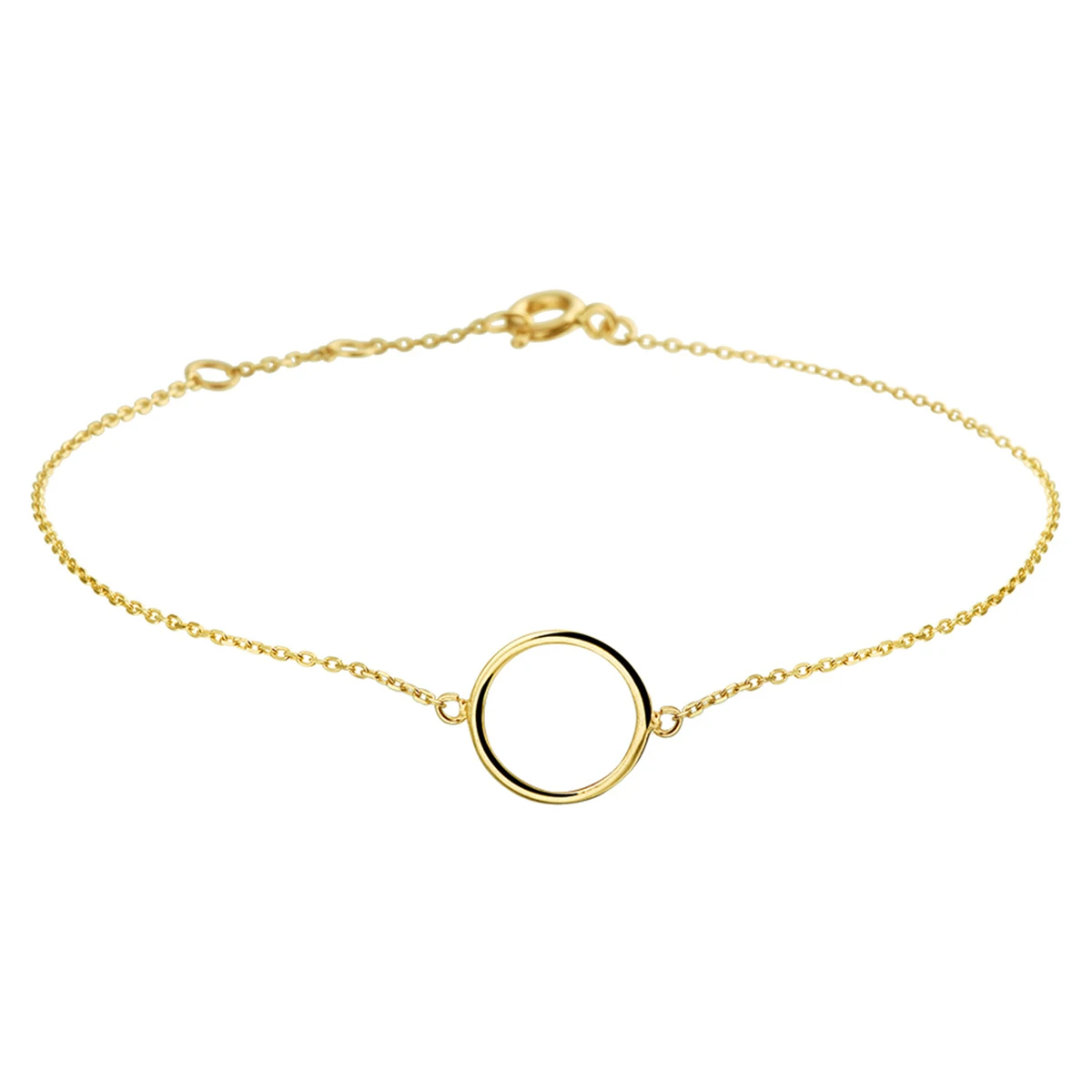 armband rondje 16,5 - 17,5 - 18,5 cm 14K geelgoud