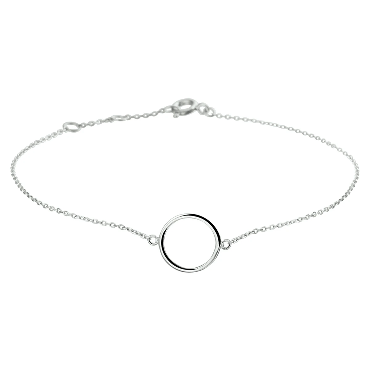 armband rondje 16,5 - 17,5 - 18,5 cm 14K witgoud