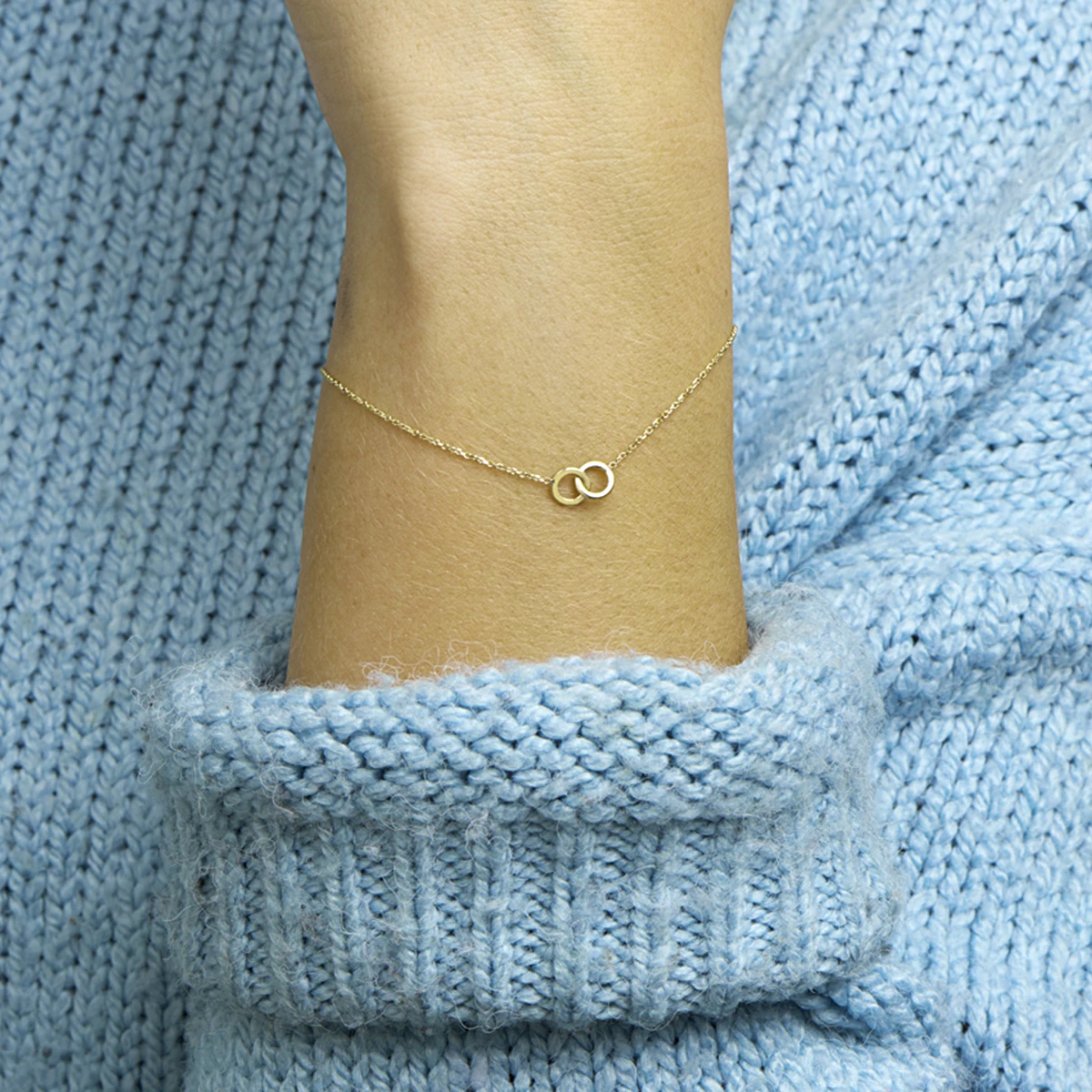 armband rondjes 16 - 18 cm 14K geelgoud