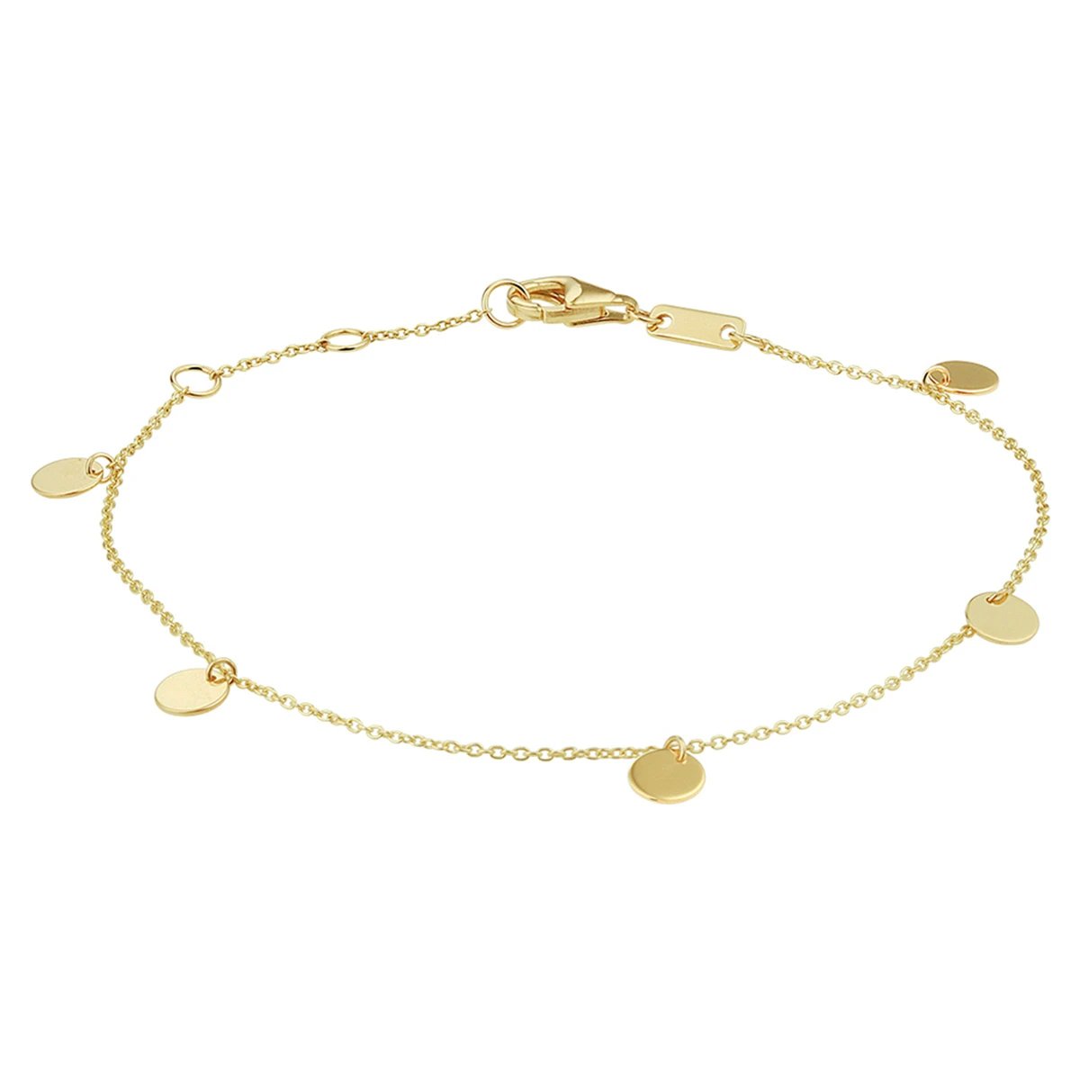 armband rondjes 16,5 - 17,5 - 18,5 cm 14K geelgoud