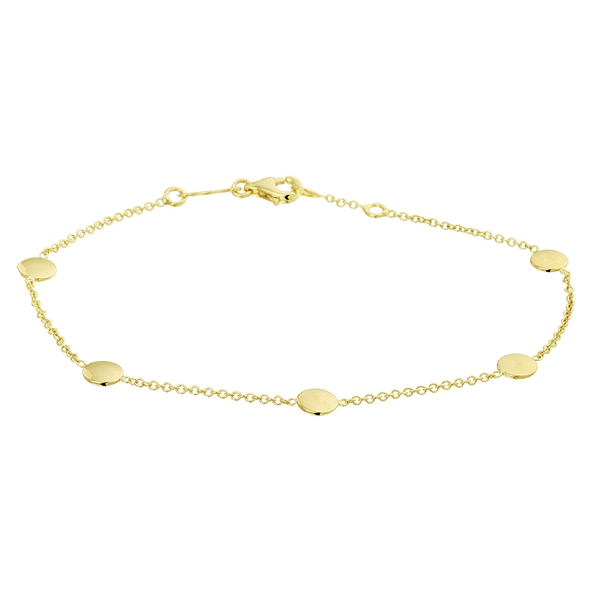 armband rondjes 18 - 19 cm 14K geelgoud