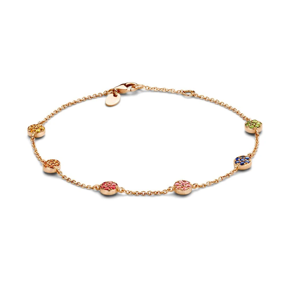 Armband roségoud edelsteen