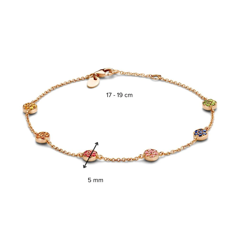 Armband roségoud edelsteen