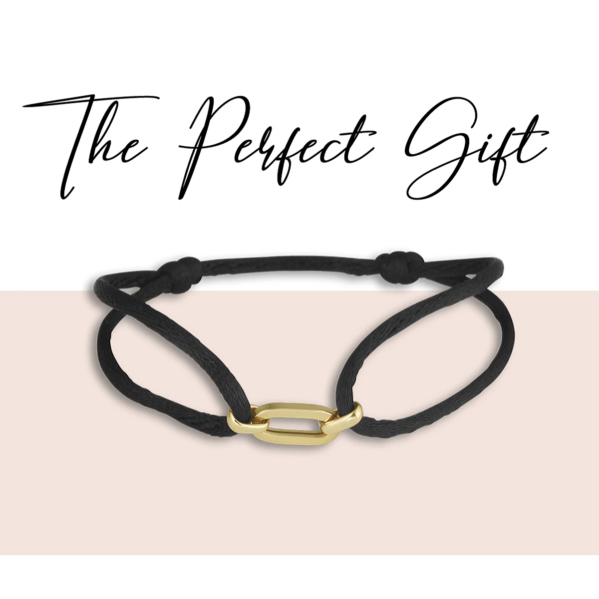 armband satijn 14K goud met rubber/nylon/leer