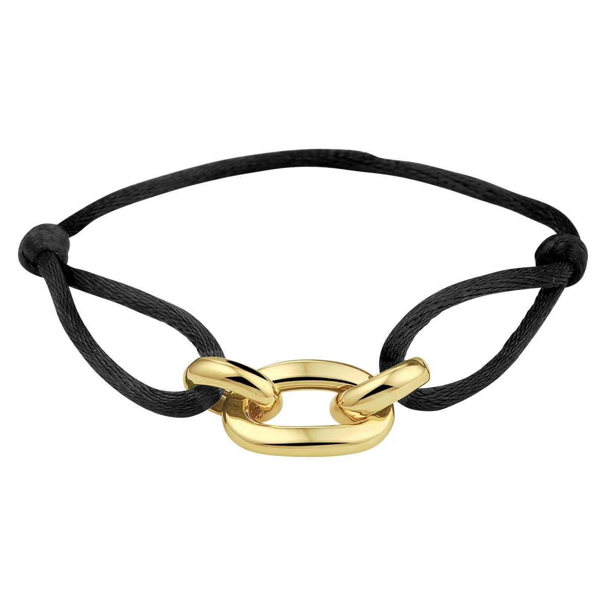 armband satijn zilver verguld (met rubber/nylon/etc)
