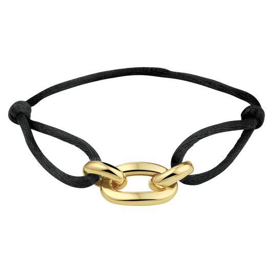 armband satijn zilver verguld (met rubber/nylon/etc)