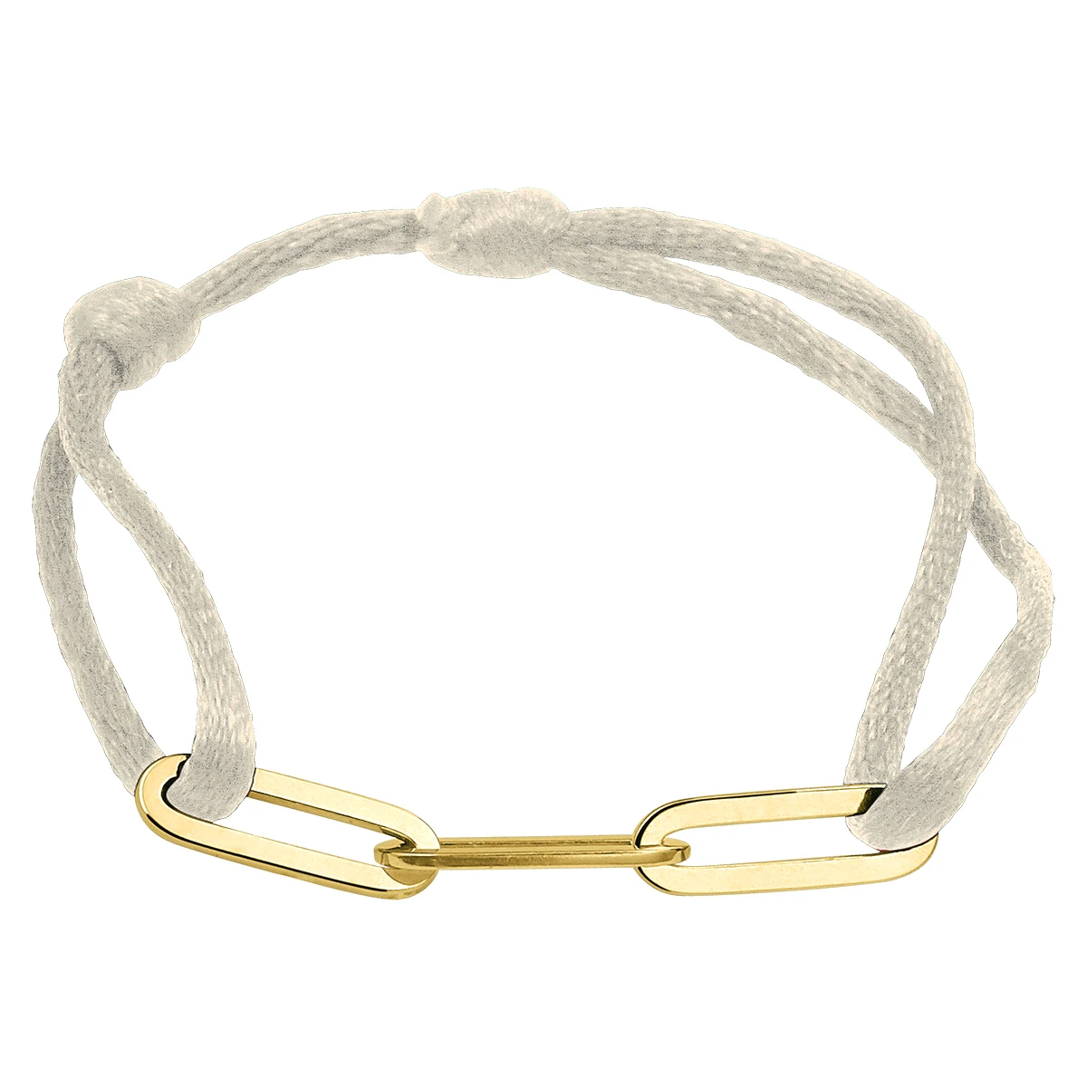 armband satijn zilver verguld (met rubber/nylon/etc)