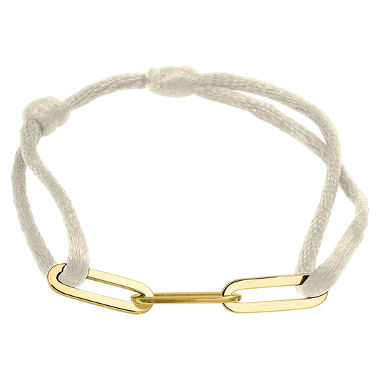 armband satijn zilver verguld (met rubber/nylon/etc)