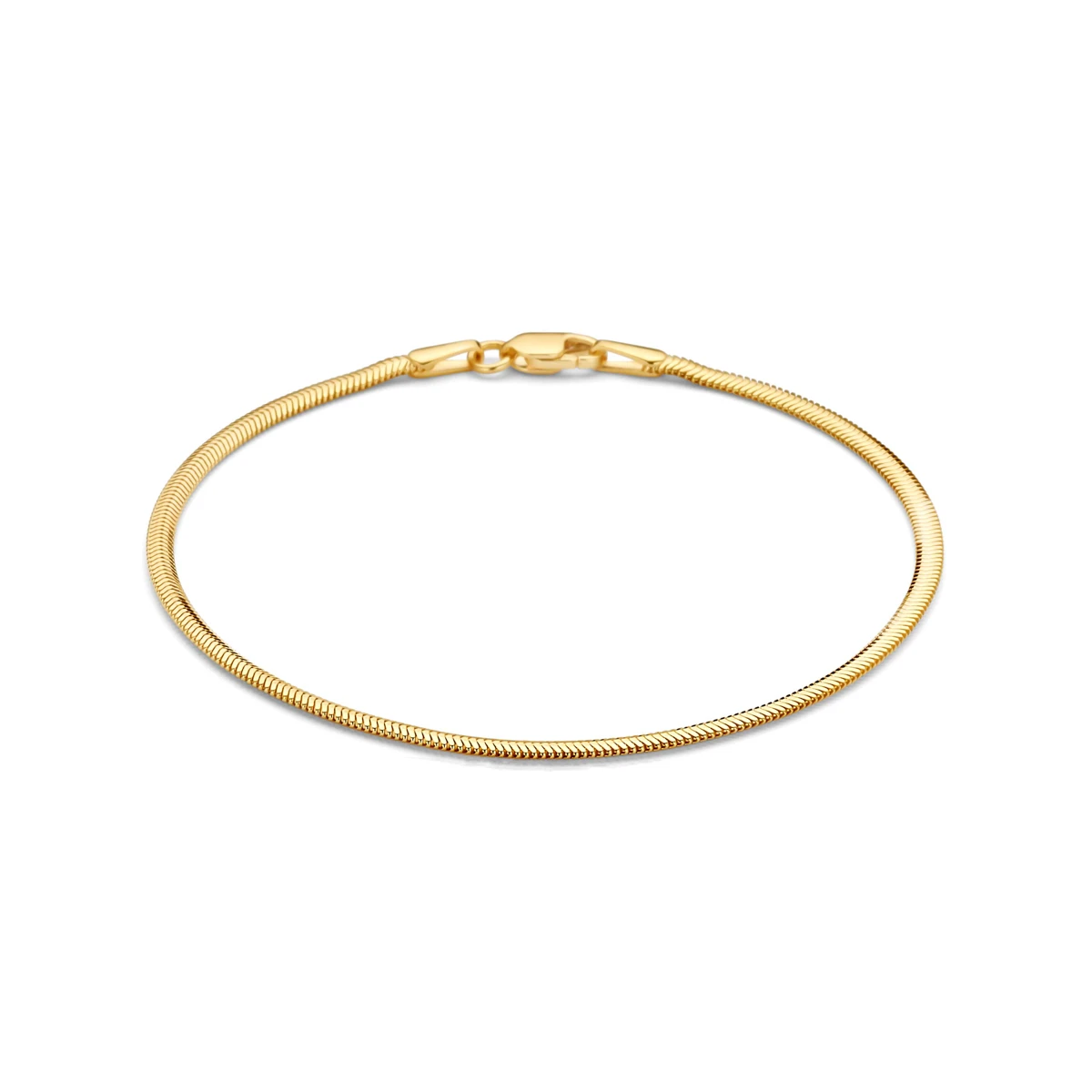armband slang plat (bol) 2,2 mm 18 cm 14K geelgoud
