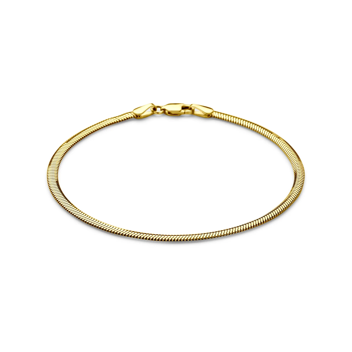 slang plat (bol) 2,6 mm 14K geelgoud