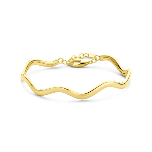 armband spang 3,5 mm 18 + 2,5 cm 14K geelgoud
