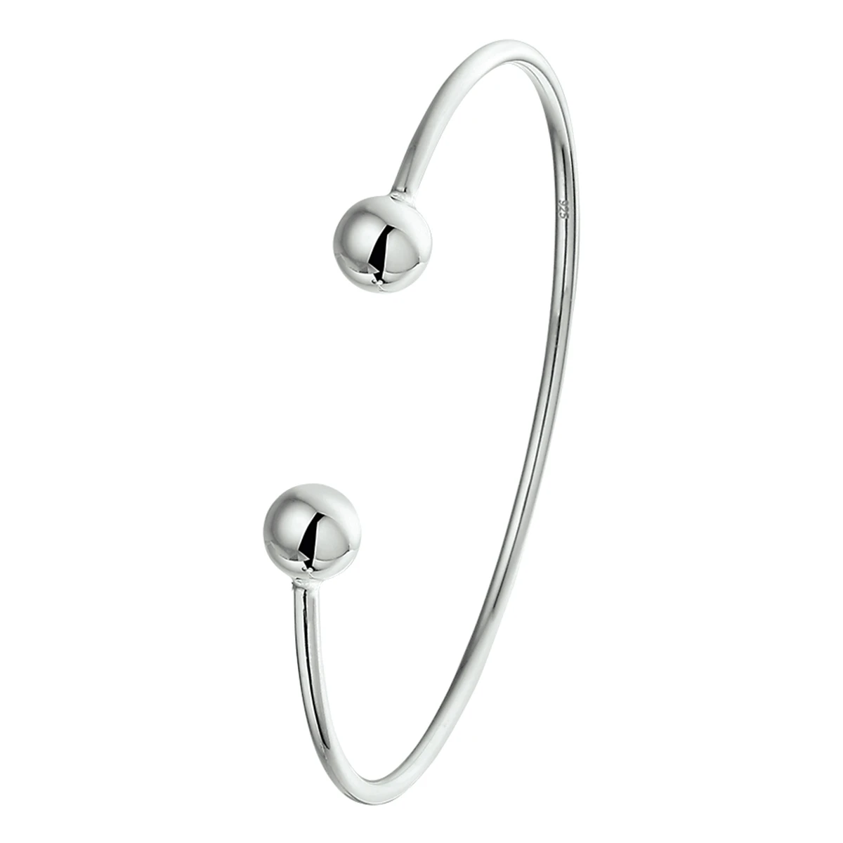 armband spang 7 x 60 mm zilver gerhodineerd