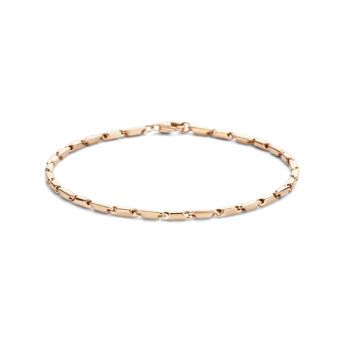 armband staafjes 1,9 mm 19.5 cm 14K roségoud