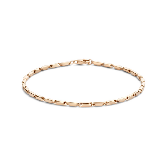 armband staafjes 1,9 mm 19.5 cm 14K roségoud