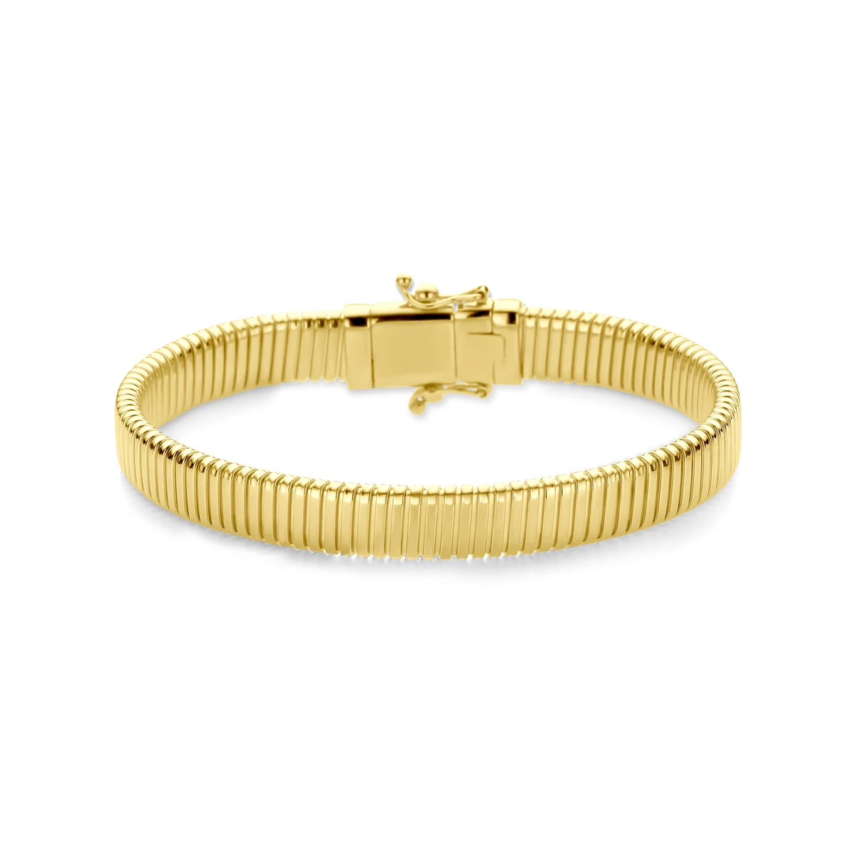 armband tubogas 8 mm 19 cm 14K geelgoud